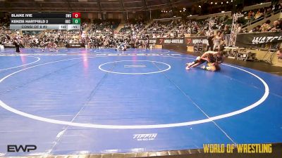 135 lbs Consi Of 8 #2 - Blaike Ivie, Salina Wrestling Club vs Kenzie Hartfield 2, OKC Saints Wrestling