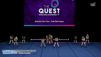 Revolution Rec Cheer - Code Black Legacy [2026 L3.1 - Rec Performance Advanced - 11-18Y Day 1] 2026 The Quest