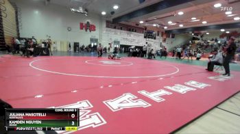 95 lbs Cons. Round 3 - Kamden Nguyen, Irvine vs Juliana Mascitelli, Northgate