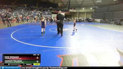 63 lbs Champ. Round 1 - Hudson Milligan, Wrestling Club Tacoma Slam vs Tate Wickham, Cashmere Wrestling Club