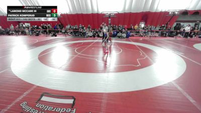14U Boys - 80 lbs Champ. Round 1 - Patrick Komperud, Wisconsin vs Lamond McCabe III, Grindhouse Wrestling Club