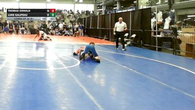 126 lbs Consi Of 64 #1 - Thomas Oswald, PA vs Luke Galipeau, VT