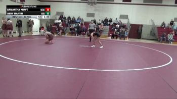 97-102 lbs 1st Place Match - Samantha Kraft, West Delaware Girls vs Abby Martin, Independence Girls