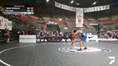 Champ. Round 2 - Isaiah Gonzales, South Bakersfield High School Wrestling vs Tyoh Tran, Poway Wrestling