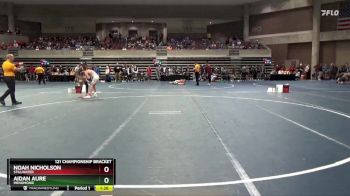 121 Championship Bracket 7th Place Match - Noah Nicholson, Stillwater vs Aidan Aure, Menomonie