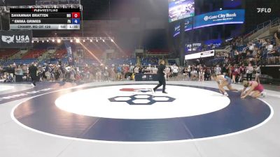 130 lbs Champ. Rd Of 128 - Savannah Bratten, MO vs Emma Grimes, PA