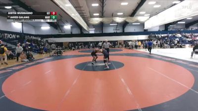 157 lbs Champ. Round 1 - Justin Musmanno, Gettysburg vs Jared Galang, Marymount