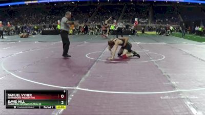 D4-157 lbs Cons. Semi - Samuel Vyner, Whittemore-Prescott HS vs David Hill, Muskegon Catholic Central HS