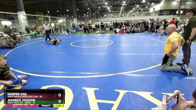 106 lbs Round 3 (6 Team) - Harper Dail, GREAT BRIDGE WRESTLING CLUB vs Amarius Jackson, GREAT NECK WC - GREEN