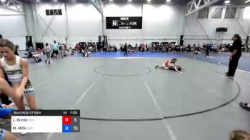 77 lbs Semifinal - Lily Runez, Midwest Black Mambas Team 2 vs Makinzee Mills, WOW South