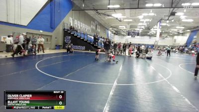 50-52 lbs Round 2 - Elliot Young, Uintah Wrestling vs Oliver Clapier, Northside Wrestling