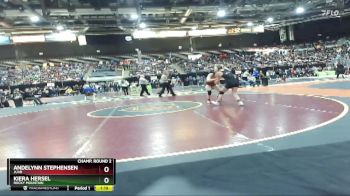 107 lbs Champ. Round 2 - Andelynn Stephensen, Juab vs Kiera Hersel, Rocky Mountain