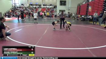 40 lbs Cons. Round 3 - Boone Moseley, Alexander City Youth Wrestling vs Liam Campbell, North Alabama Elite Wrestling