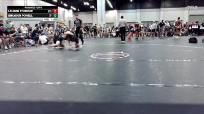 132 lbs Round 5 (6 Team) - Braydon Powell, The Factory vs Laudon Ethridge, Circle Training Center