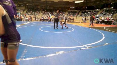 52 lbs Quarterfinal - Stone Charlton, Beggs Youth Wrestling Program vs Kyllie Gwinn, Buck Pride Wrestling