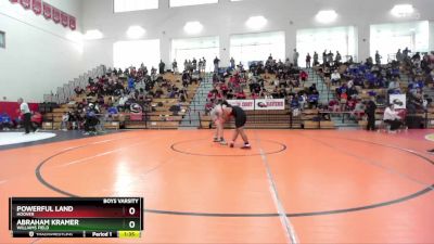 190 lbs Champ. Round 2 - Powerful Land, Hoover vs Abraham Kramer, Williams Field