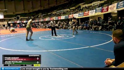 215 lbs Quarterfinals (16 Team) - Jacob Mccollam, Riverbend vs Tyler August, Delaware Military Acad (DE)