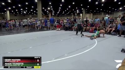 95 lbs Round 2 (6 Team) - Mason Toungette, Williamson County WC vs Henry Masters, Patriot WC Blue