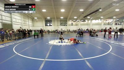 124 lbs Round Of 32 - Cecilia Verrilli, Empire Wrestling Academy vs Cole Brown, St Johnsbury