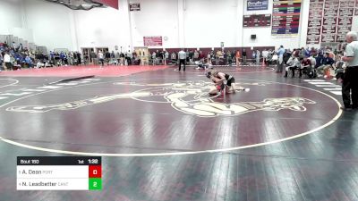 113 lbs Quarterfinal - Adam Dean, Portland vs Nick Leadbetter, Canton