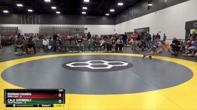 100 lbs Quarterfinals (8 Team) - Damian Manna, Rebellion vs Cale Wimberly, Team Missouri