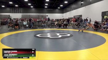 100 lbs Quarterfinals (8 Team) - Damian Manna, Rebellion vs Cale Wimberly, Team Missouri