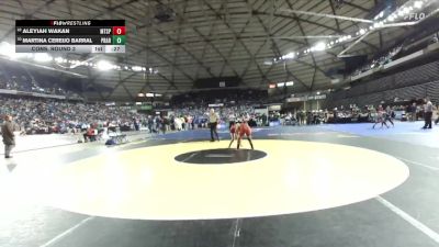 Girls 3A 135 lbs Cons. Round 3 - Martina Cereijo Barral, Prairie (Girls) vs Aleyiah Wakan, Mt. Spokane (Girls)