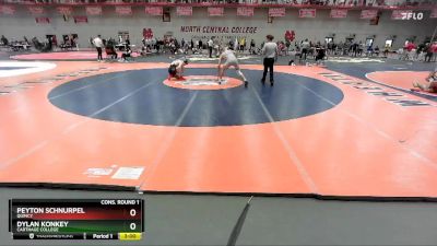 165 lbs Cons. Round 1 - Dylan Konkey, Carthage College vs Peyton Schnurpel, Quincy