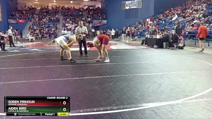 215 lbs Champ. Round 2 - Aiden Bird, Loyola Blakefield vs Soren Pirhoun ...