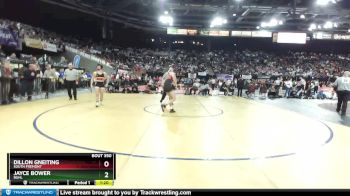 3A 160 lbs Semifinal - Dillon Gneiting, South Fremont vs Jayce Bower, Buhl