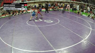 110 lbs Champ. Round 1 - Nevaeh Lavarias, Hawaii vs Hannah Leonard, Montana