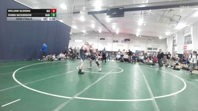 285 lbs Semifinal - William Glesing, Indiana Outlaws Black - HS vs Owen Nickerson, Warehouse Warriors - HS
