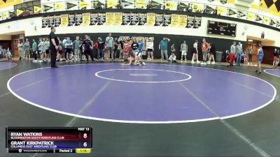 106 lbs Cons. Round 2 - Ryan Watkins, Bloomington South Wrestling Club vs Grant Kirkpatrick, Columbus East Wrestling Club