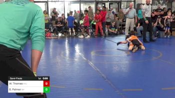 60 lbs Semifinal - Wade Thomas, Rockmart Takedown Club vs Braxton Palmer, Morris Fitness