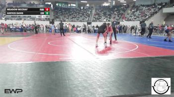 105 lbs Round Of 16 - Meadow McCray, Pawnee Peewee Wrestling vs Justice Davis, Coweta