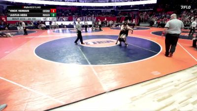 2A 150 lbs Semifinal - Justus Heeg, New Lenox (Providence Catholic) vs Knox Verbais, Bethalto (Civic Memorial)