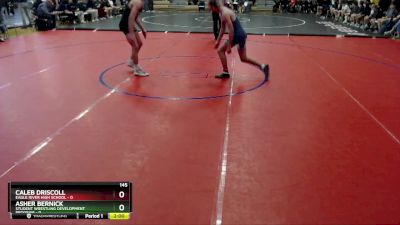 145 lbs Round 3: 3:00pm Fri. - Asher Bernick, Student Wrestling Development Program vs Caleb Driscoll, Eagle River High School