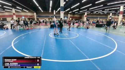215 lbs Cons. Round 3 - Isaiah Goff, Jflo Trained vs Cael Barber, Texans Wrestling Club