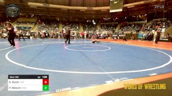 90 lbs Semifinal - Brekyn Boyle, Threestyle vs Piper Weaver, Open Mats