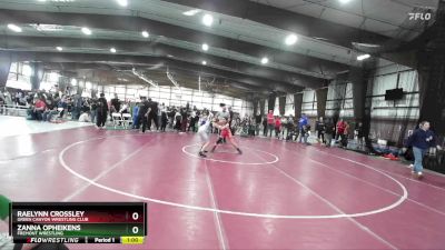 110+ 5th Place Match - Raelynn Crossley, Green Canyon Wrestling Club vs Zanna Opheikens, Fremont Wrestling