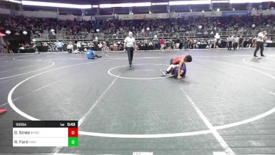 100 lbs Consolation - Gabriel Sines, Butler Youth Wrestling vs Rocky Ford, Vian Wrestling Club