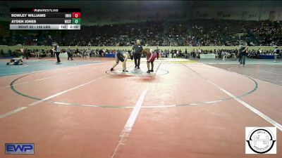 Round Of 128 - Rowley Williams, Union JH vs Ayden Jones, Westmoore Wresting