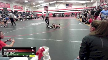 40 lbs Round 5 - Leia Cooper, Odessa Youth Wrestling vs Owen Kelly, Sedalia Youth Wrestling