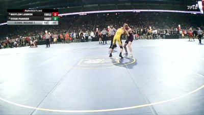 D2-165 lbs Cons. Round 1 - Titan Parker, Western HS (Parma) vs Waylon Lamkin, Fowlerville HS