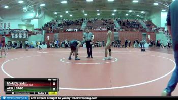 195 lbs Cons. Round 4 - Cale Metzler, Noblesville Wrestling Club vs Arell Sago, MUNCIE