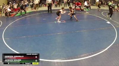 50 lbs Champ. Round 1 - Jameson Jaramillo, Uintah Wrestling vs Jameson Walker, LV Bear Wrestling Club