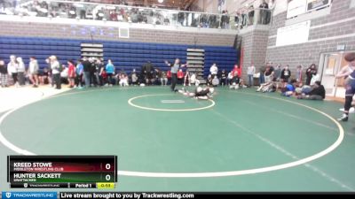 126 lbs Cons. Round 2 - Kreed Stowe, Middleton Wrestling Club vs Hunter Sackett, Unattached