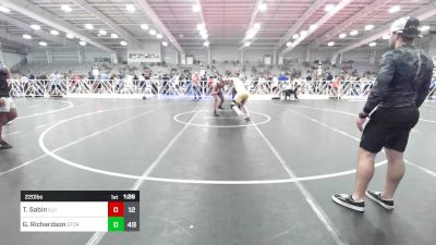 220 lbs Rr Rnd 2 - Ty Sabin, Illinois Cornstars Yellow vs Grey Richardson, Storm Wrestling Center