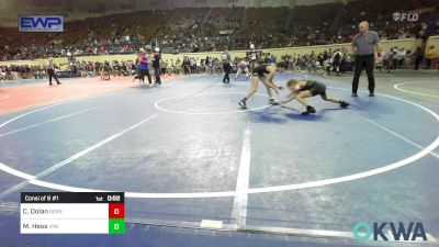 80 lbs Consi Of 8 #1 - Cael Dolan, Berryhill Wrestling Club vs Michael Hess, Vinita Kids Wrestling