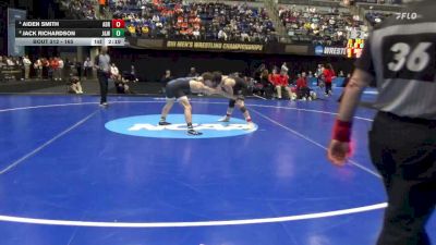 165 lbs Cons. Round 3 - Aiden Smith, Adrian vs Jack Richardson, JWU (Providence)